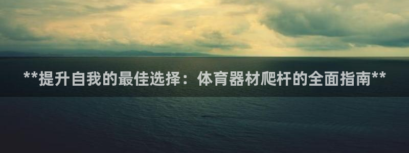耀世平台间7O777：**提升自我的最佳选择：体育器