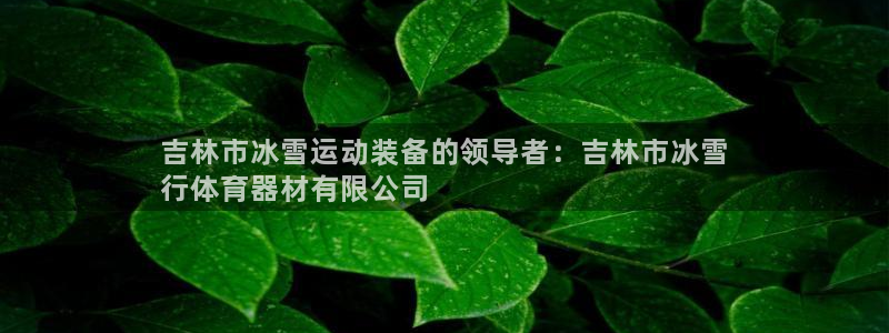耀世平台注册步骤微博：吉林市冰雪运动装备的领导者：吉
