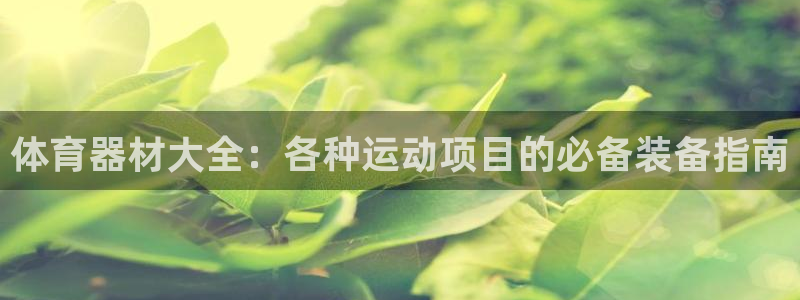 耀世平台注册步骤及时间：体育器材大全：各种运动项目的