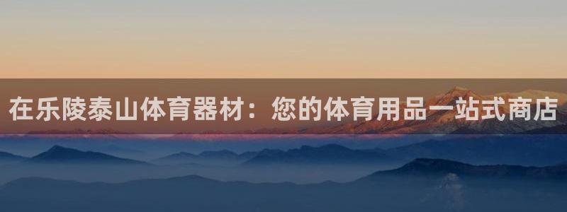 耀世娱乐代理什么待遇：在乐陵泰山体育器材：您的体育用