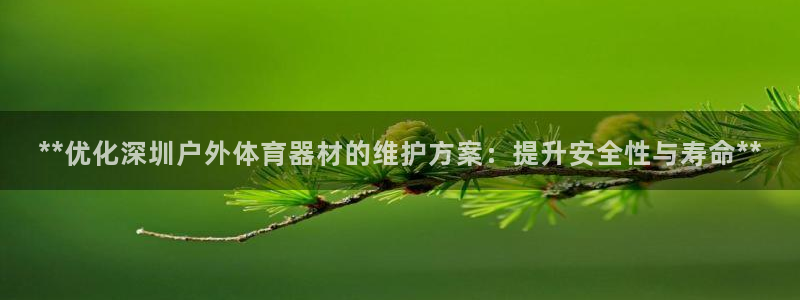 耀世游戏：**优化深圳户外体育器材的维护方案：提升安