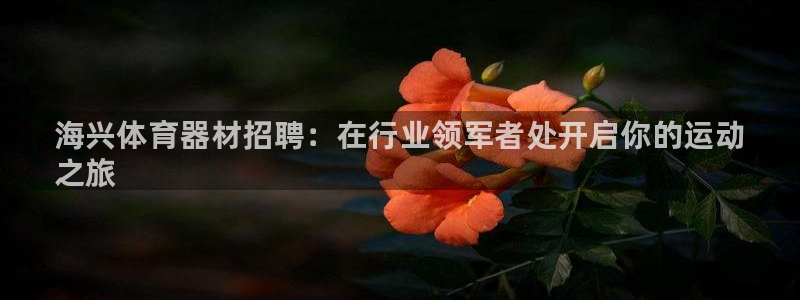 耀世平台代理注册登录失败：海兴体育器材招聘：在行业领军者处开